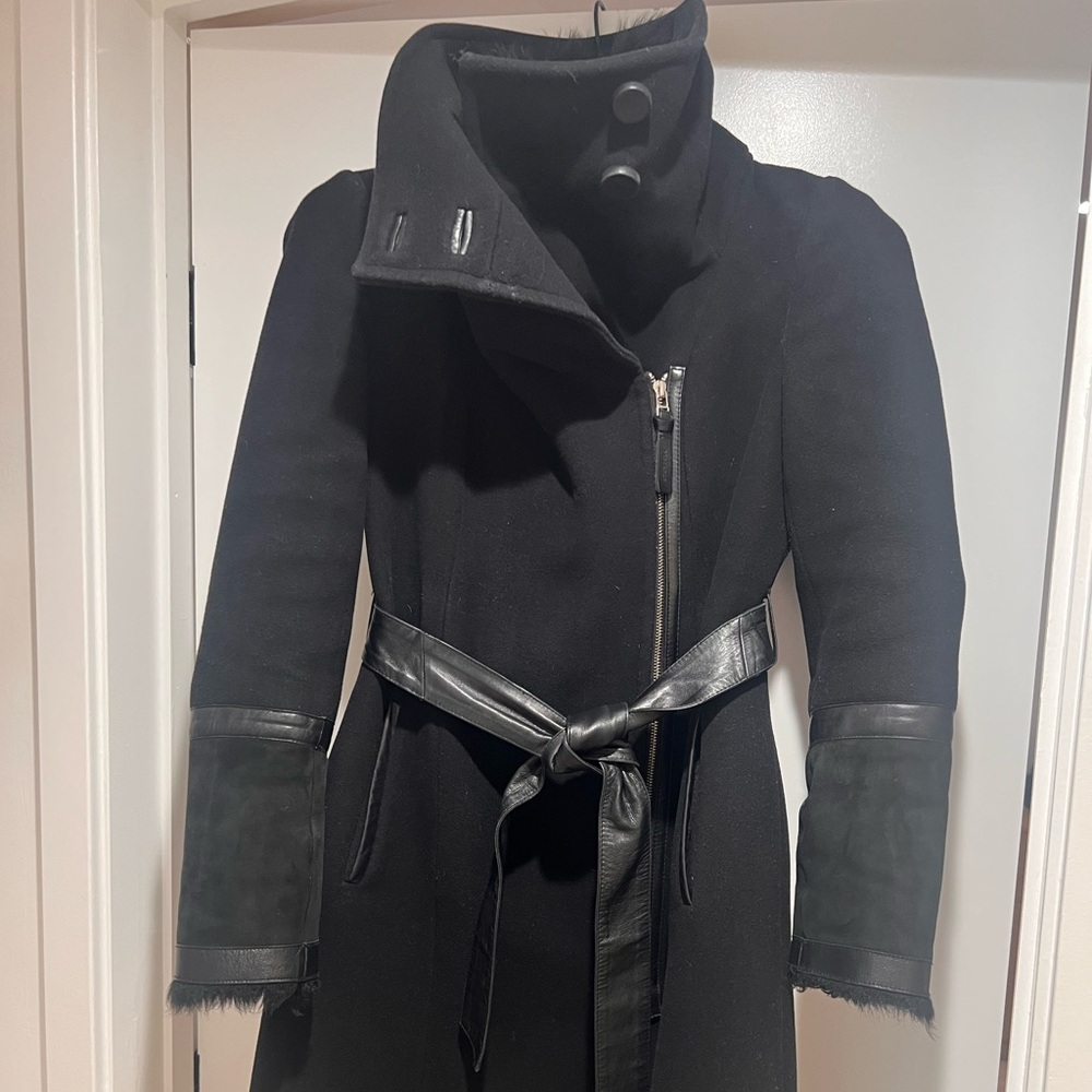 Mackage Isabel Shearling Coat (Size Medium)
